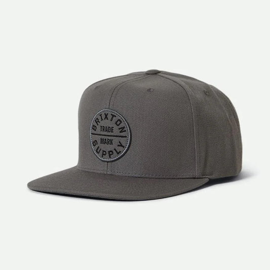 BRIXTON Oath III Snapback Hat - Charcoal