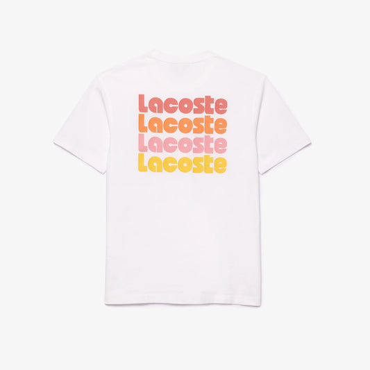 LACOSTE Men's Washed Effect T-shirt- White