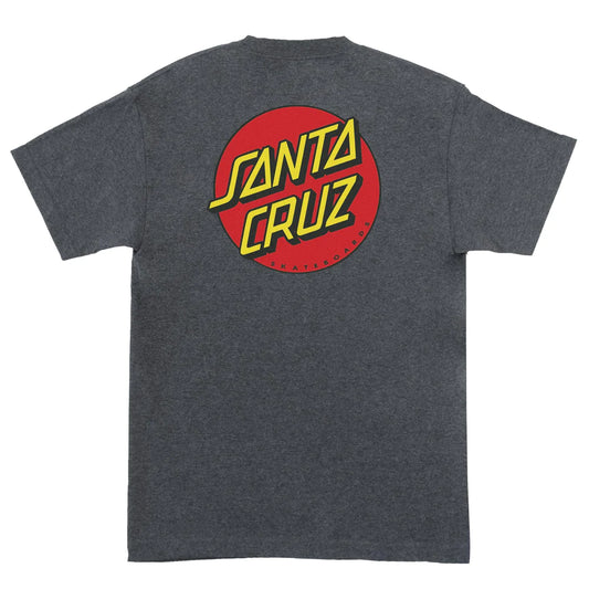 SANTA CRUZ Classic Dot Mens Graphic T-Shirt - Charcoal