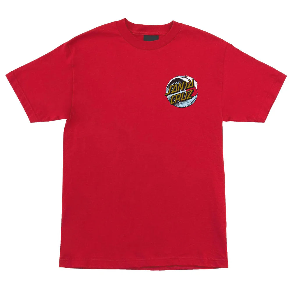 SANTA CRUZ Wave Dot Mens Graphic T-Shirt - Red