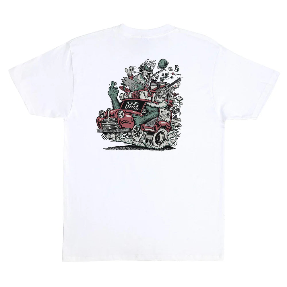 SANTA CRUZ Johnson Beast Wagon Stripes Mens Graphic T-Shirt