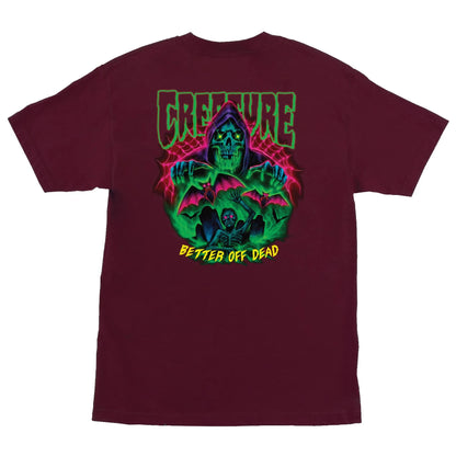 Santa Cruz Hellbound Mens Creature Graphic T-Shirt - Burgundy