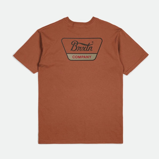 BRIXTON Linwood S/S Standard Tee - Terra Cotta