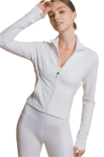 Active Long-Sleeve Zip-Up Performance Top