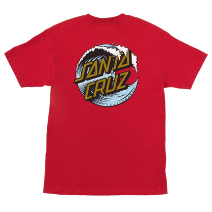 SANTA CRUZ Wave Dot Mens Graphic T-Shirt - Red