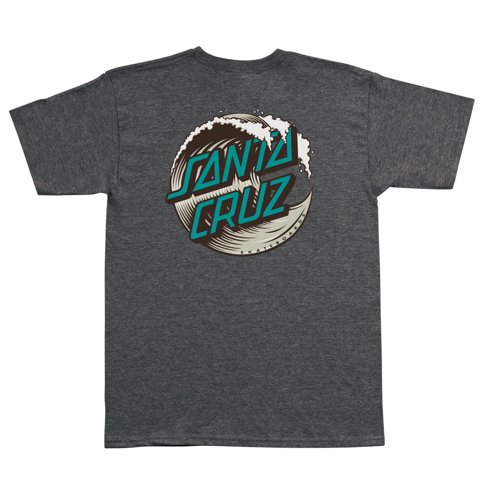 SANTA CRUZ Wave Dot Mens Graphic T-Shirt - Charcoal