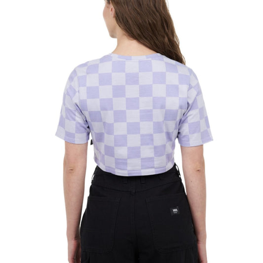 VANS Check Crew Crop T-Shirt - Lavender