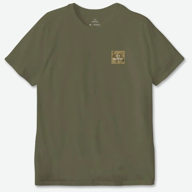 BRIXTON Alpha Square S/S Standard T-Shirt - Olive