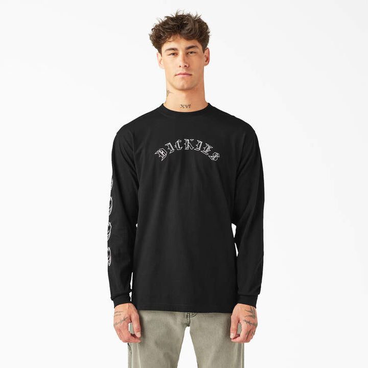 Round Neck Button-Down Long Sleeve Tee main image 0