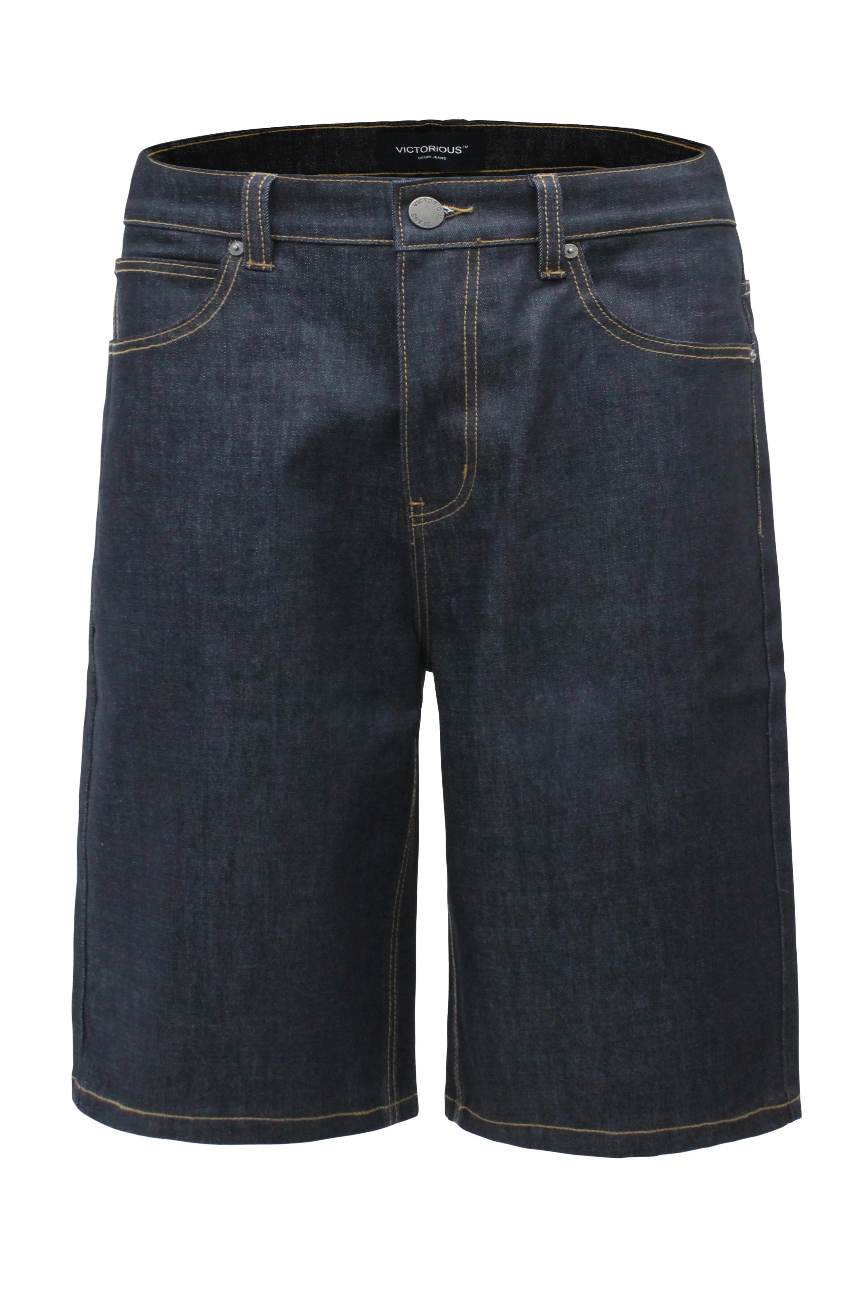 VICTORIOUS Baggy Fit Raw Denim Jorts