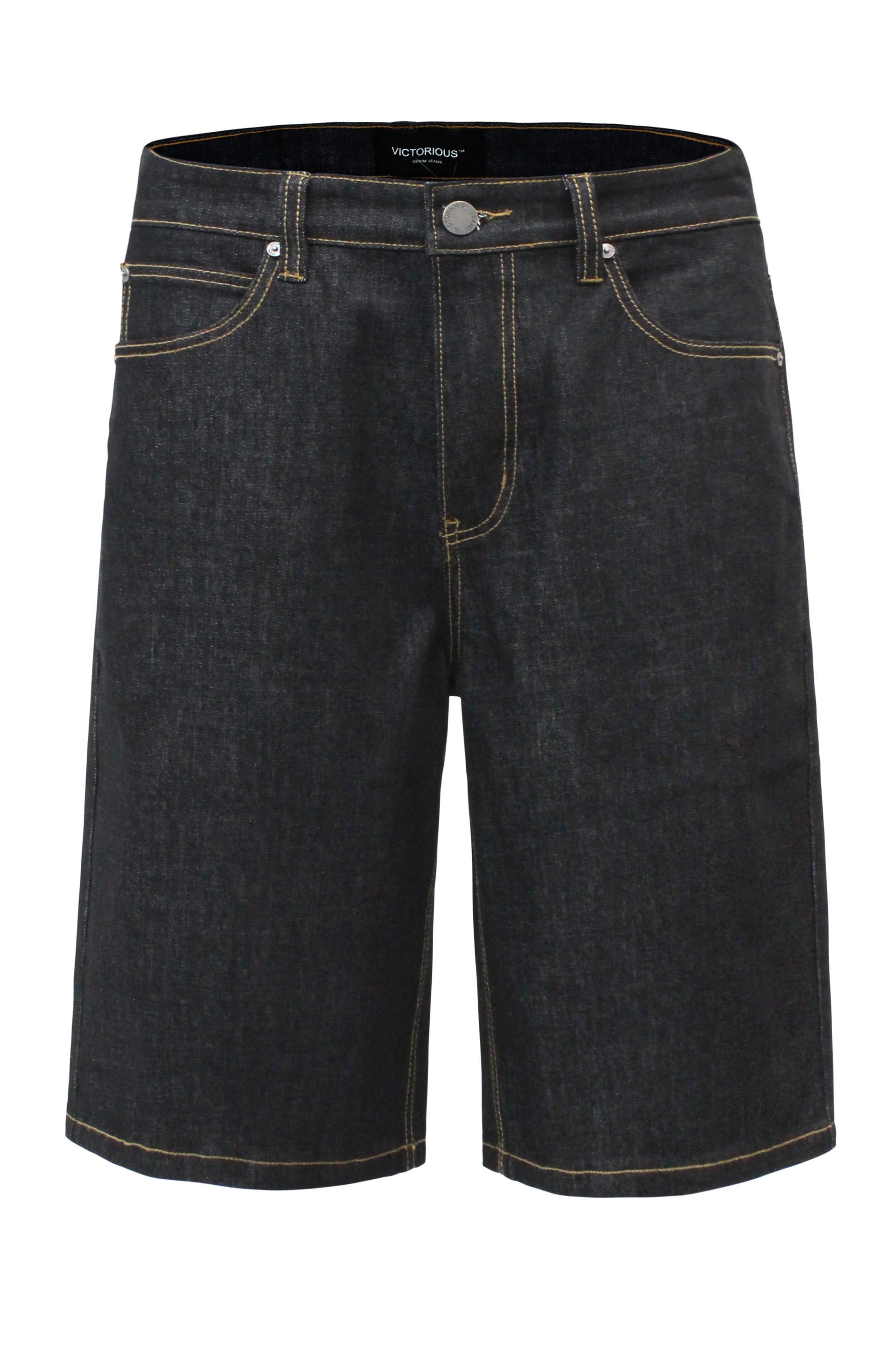 VICTORIOUS Baggy Fit Raw Denim Jorts – K MOMO