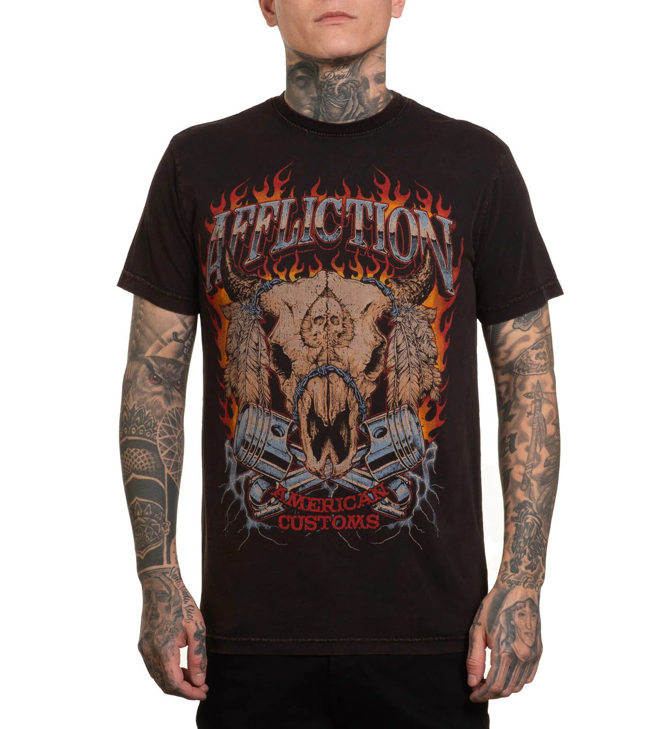 AFFLICTION American Exhaust Graphic Tee