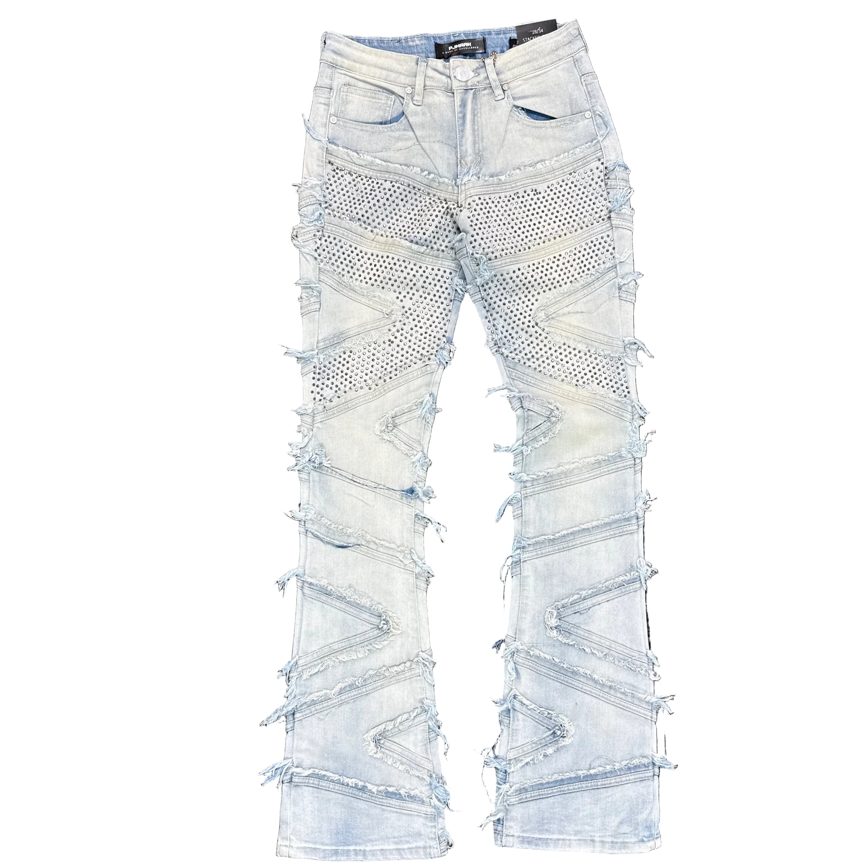 BLEEKER & MERCER Studded Stacked Fit Pants
