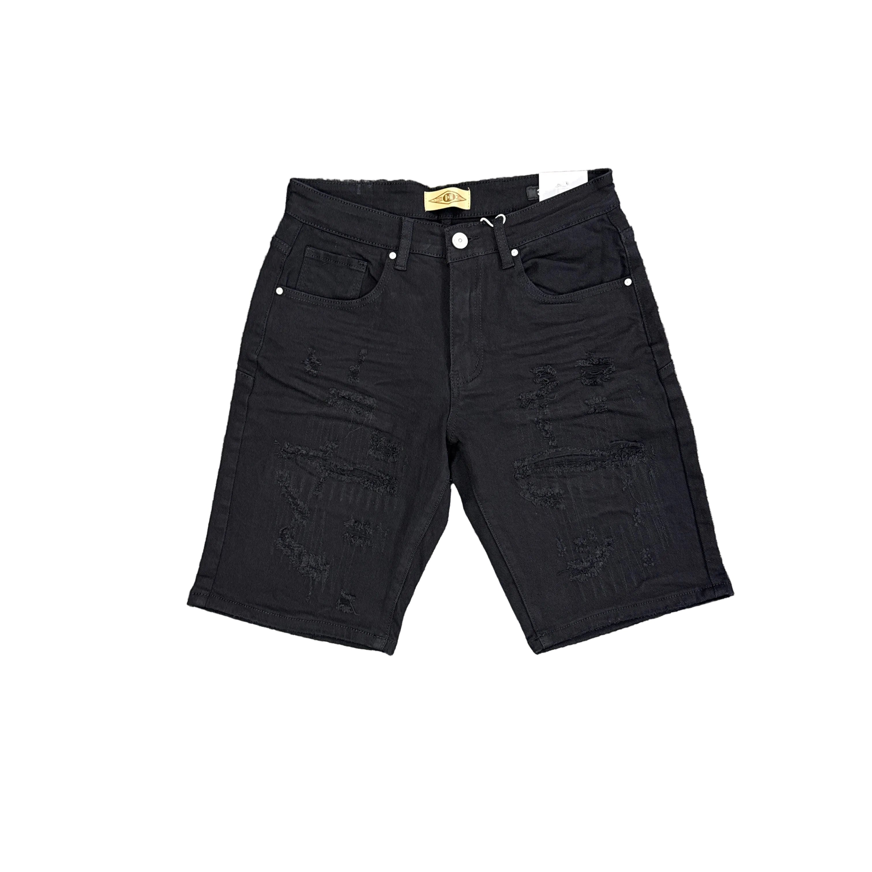 BLEEKER & MERCER Distressed Shorts