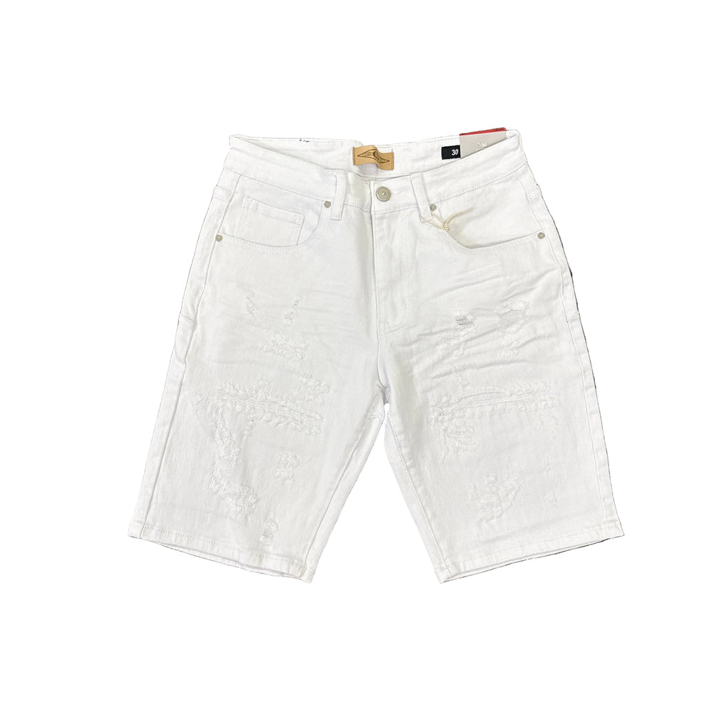 BLEEKER & MERCER Distressed Shorts