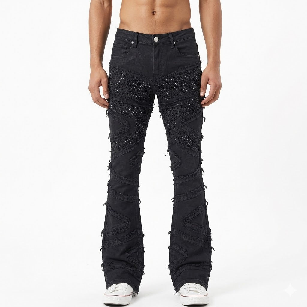 BLEEKER & MERCER Studded Stacked Fit Pants