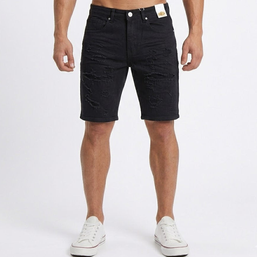 BLEEKER & MERCER Distressed Shorts