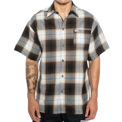 CAL TOP 2000 S/S Plaid Color Base: Brown/Blue