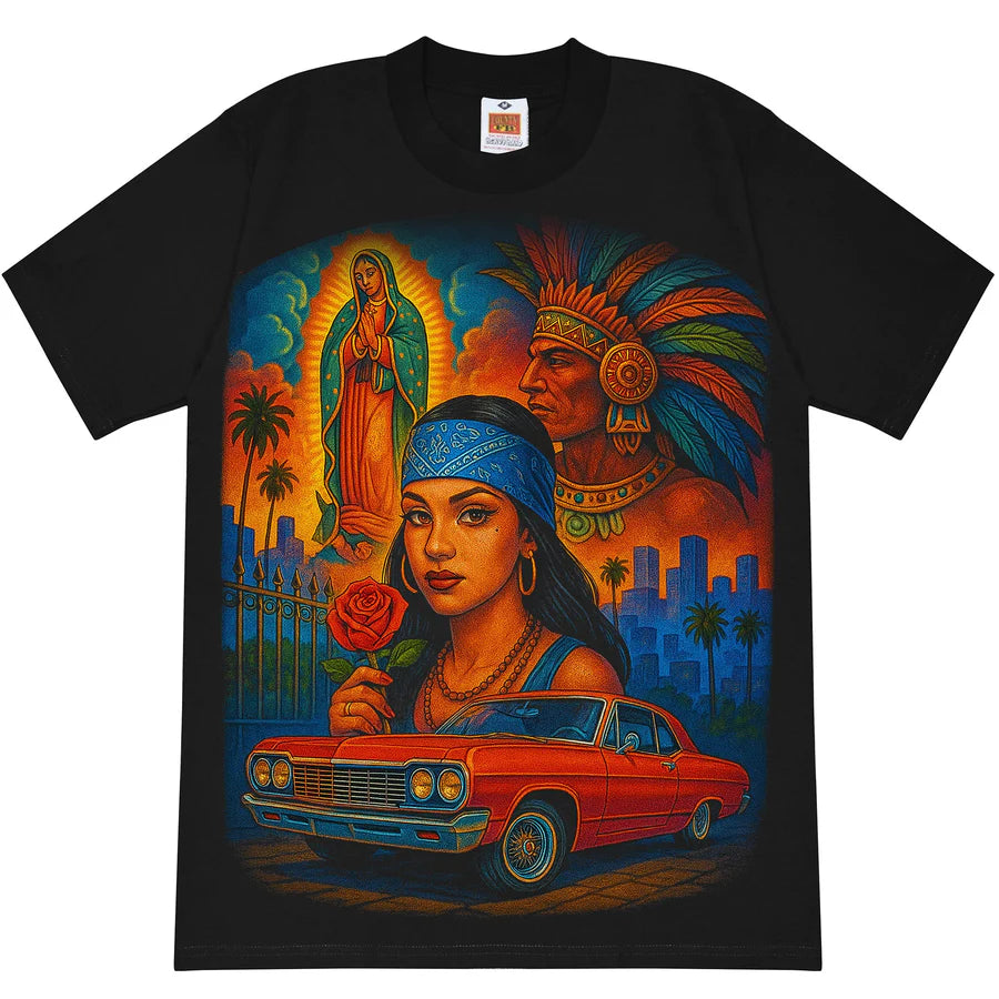 FB COUNTY Chicano Estilo Graphic Heavy Hard T-Shirts