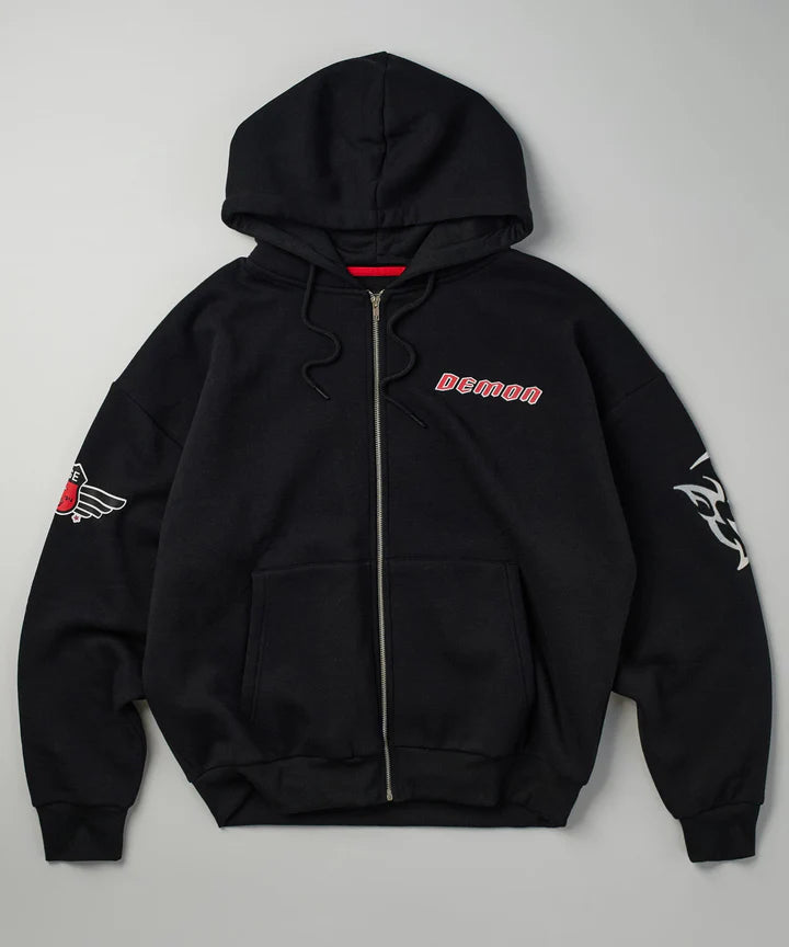 REASON Dodge Demon Full Zip Back Print Hoodie