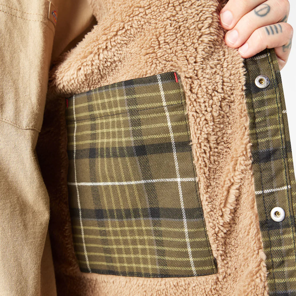 DICKIES Water Repellent Fleece-Lined Flannel Shirt Jacket
