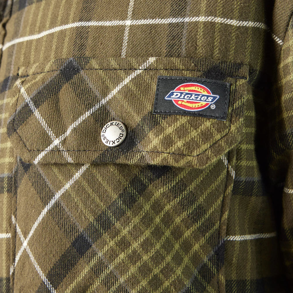 DICKIES Water Repellent Fleece-Lined Flannel Shirt Jacket