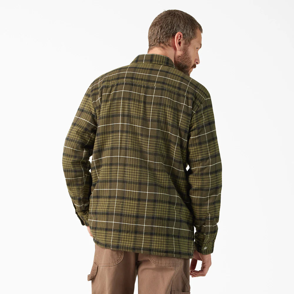 DICKIES Water Repellent Fleece-Lined Flannel Shirt Jacket