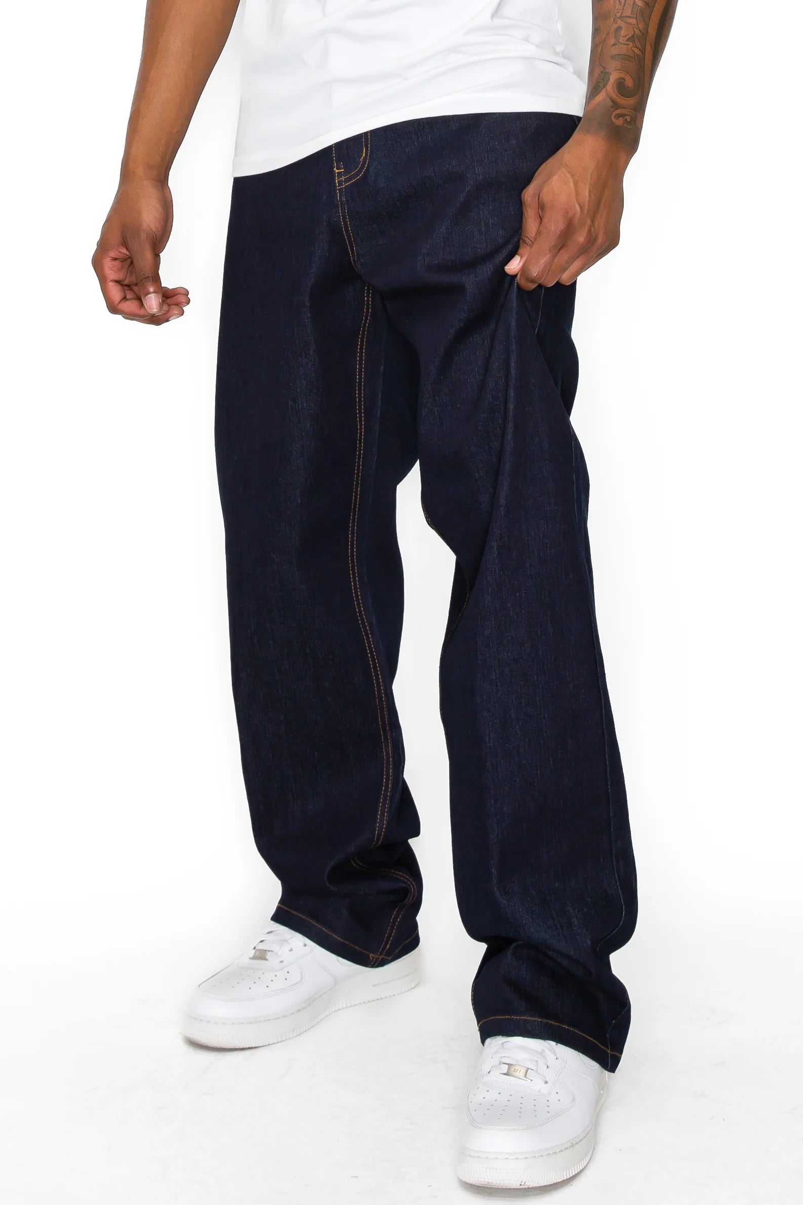 VICTORIOUS Essential Baggy Raw Denim Jeans