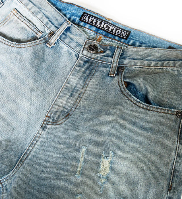 AFFLICTION Wide Leg Black Night Denim