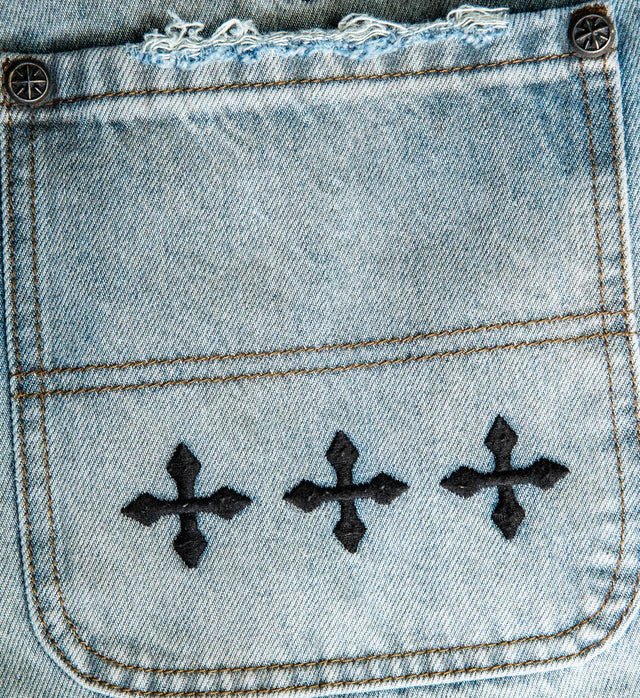 AFFLICTION Wide Leg Black Night Denim