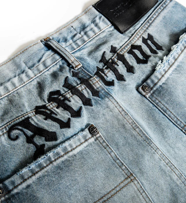 AFFLICTION Wide Leg Black Night Denim