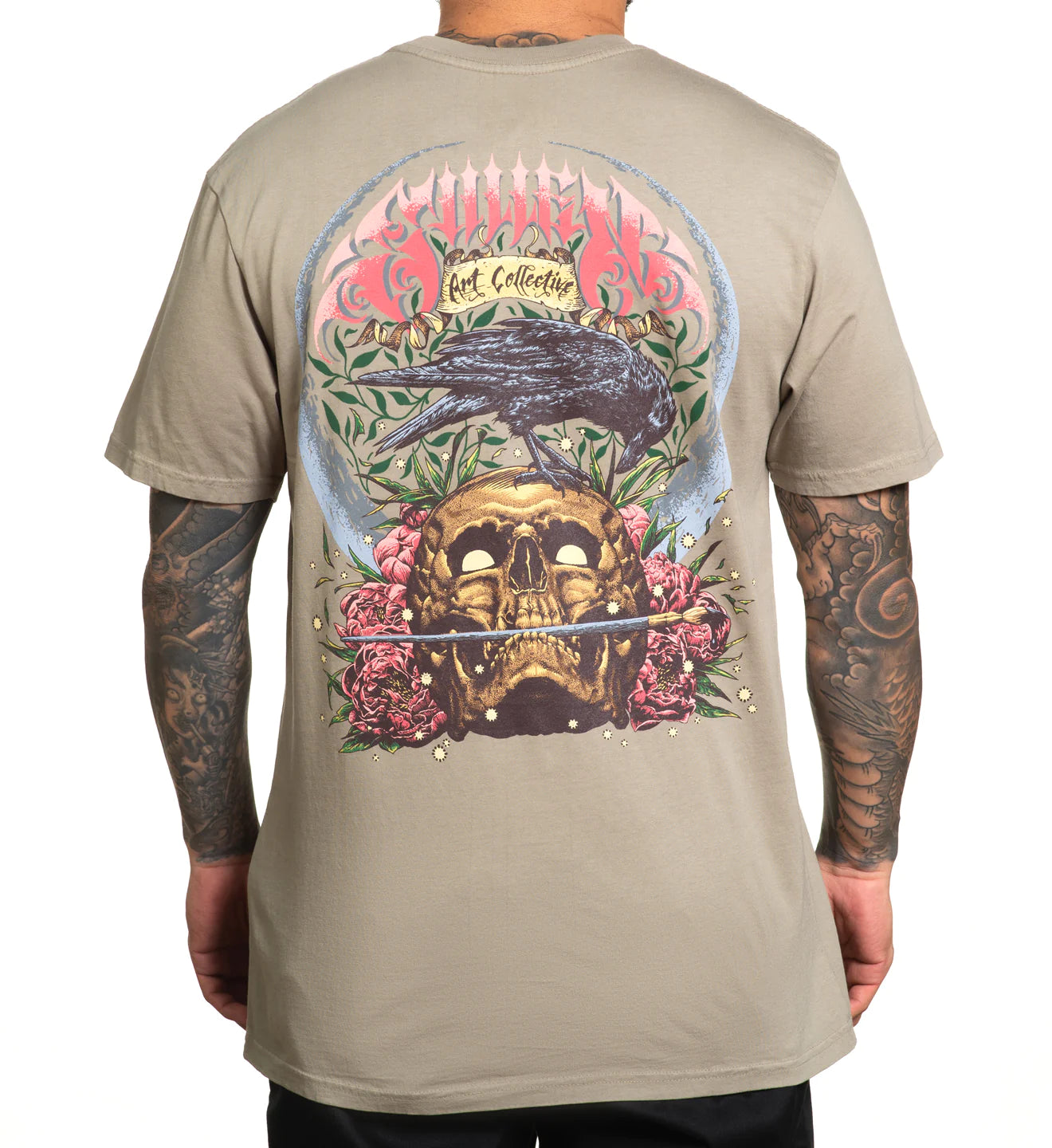 SULLEN Crow Skull Premium Graphic T-Shirt