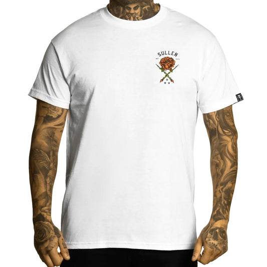 SULLEN Rose Badge Standard Graphic T-shirt - White