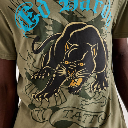 ED HARDY Crouching Panther Graphic T-Shirt