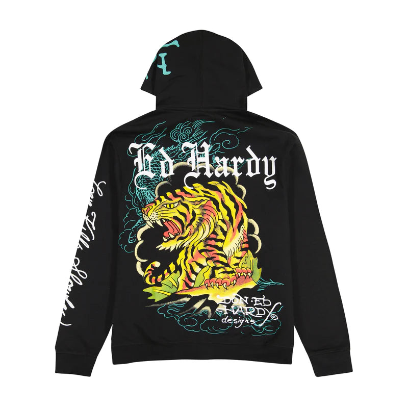 ED HARDY Crawling Tigers Zip-up Hoodie – K MOMO ED HARDY Crawling Tigers Zip-up Hoodie – K MOMO