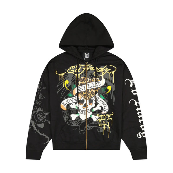 ED HARDY LKS Skull Boxy Zip Hoodie – K MOMO
