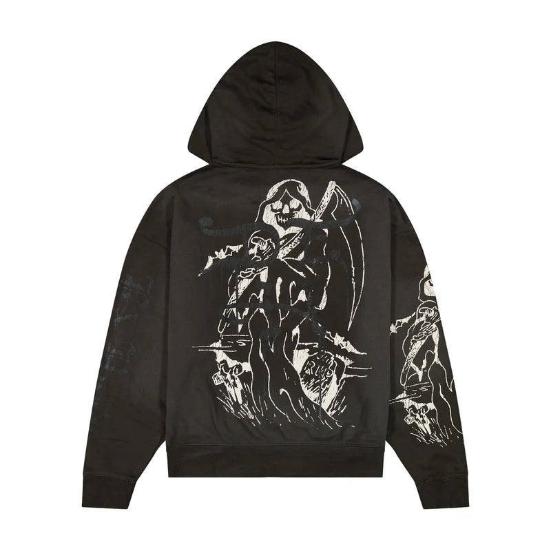 ED HARDY Skeles Boxy Zip Hoodie