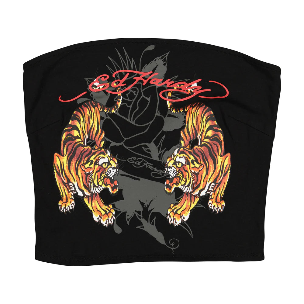 ED HARDY Tigers Tube Top