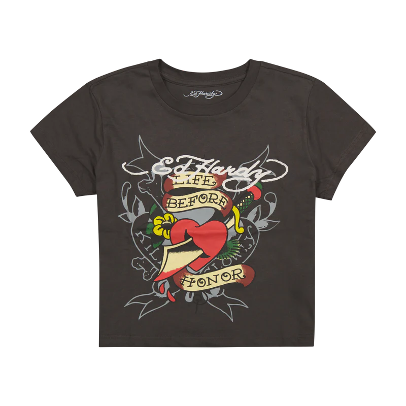 ED HARDY Honor Heart Baby Tee