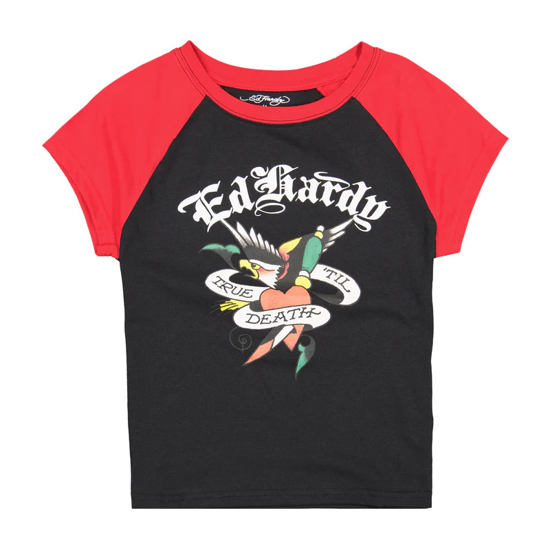 ED HARDY True Eagle Raglan Cap Sleeve Tee