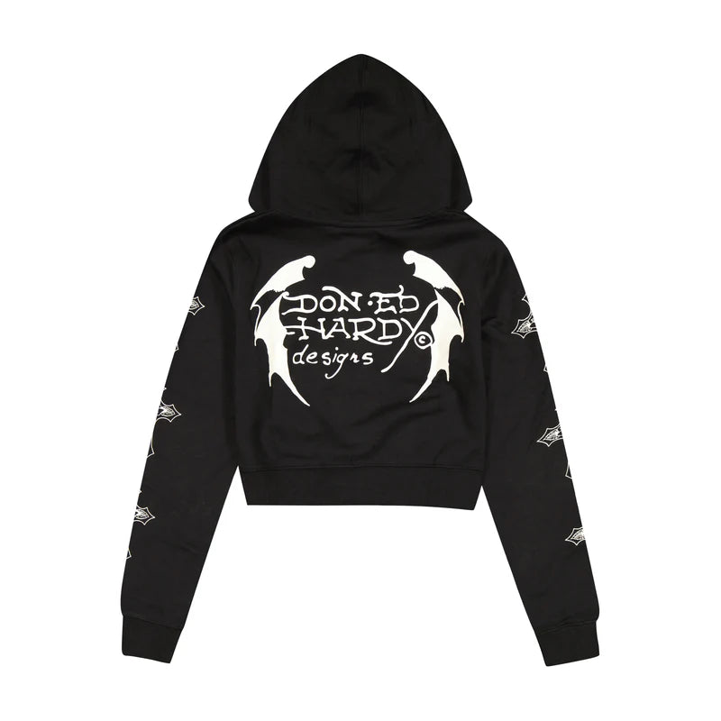 ED HARDY Crosses Zip Front Hoodie