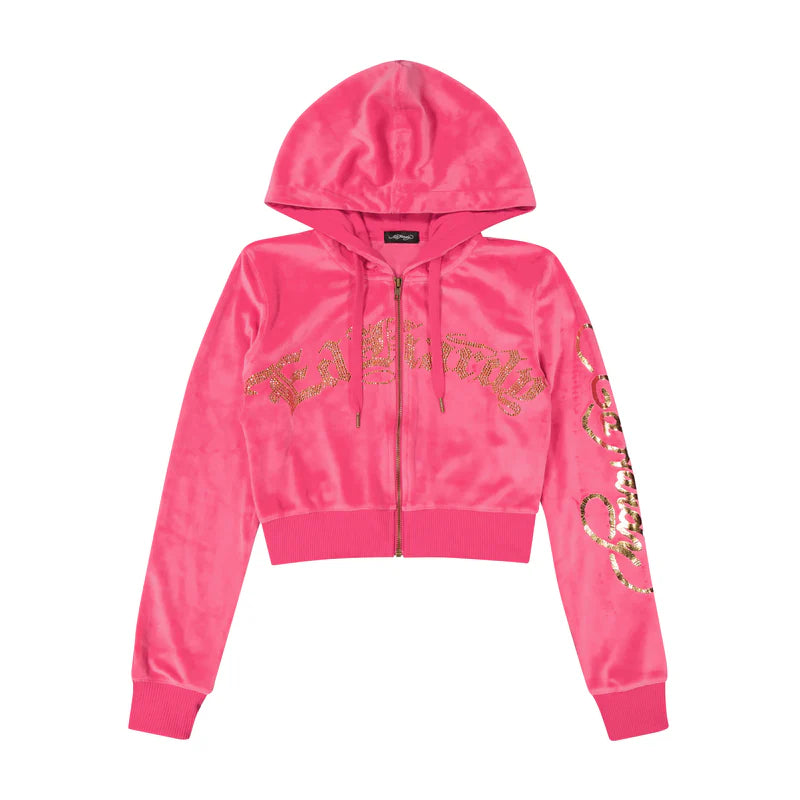ED HARDY Tattoo Eagle Y2K Velour Hoodie