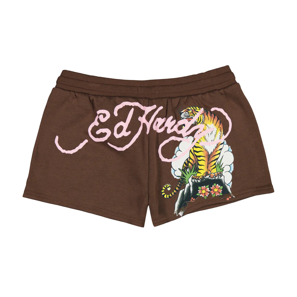 ED HARDY Tiger Mountain Fleece Short