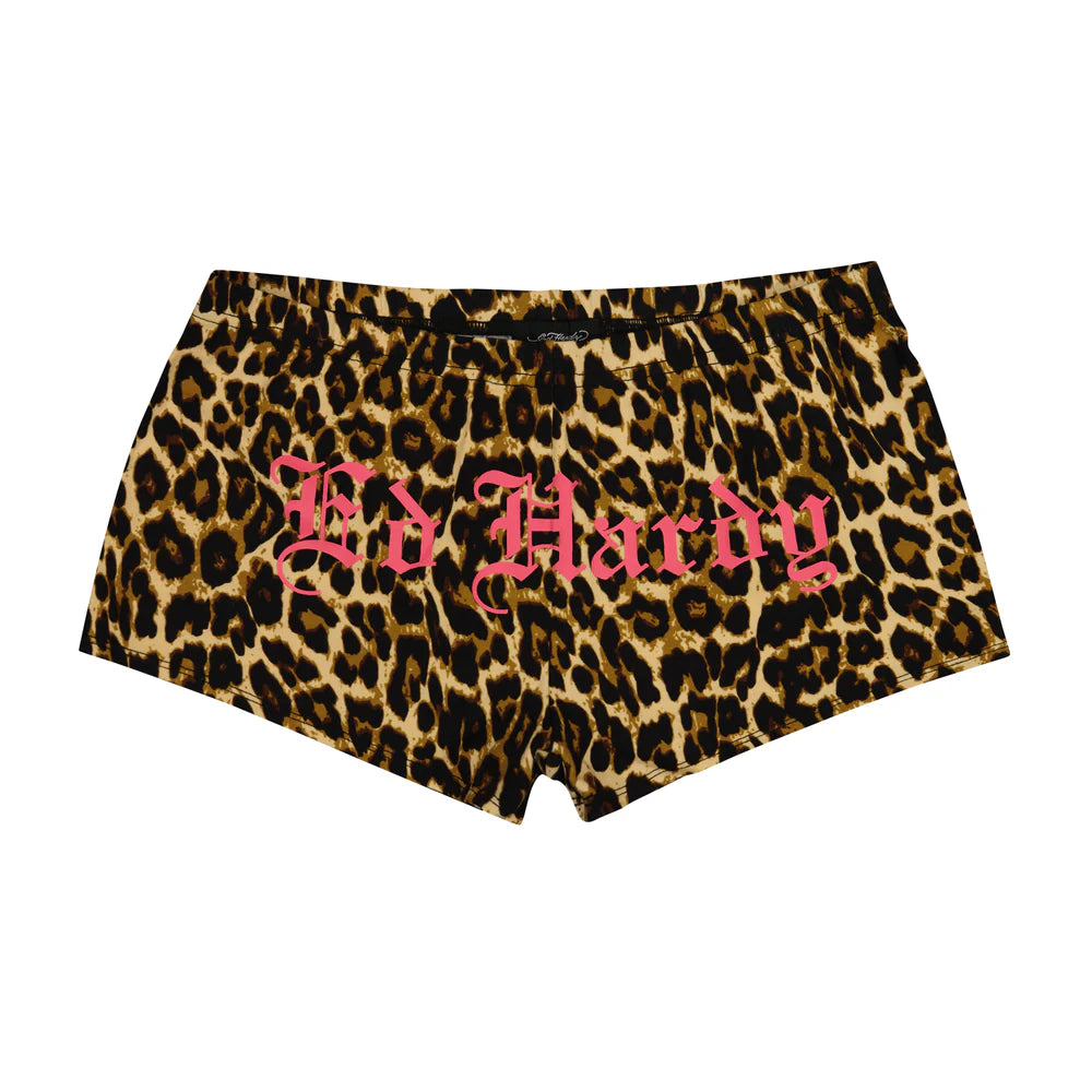 ED HARDY Leopard Booty Shorts