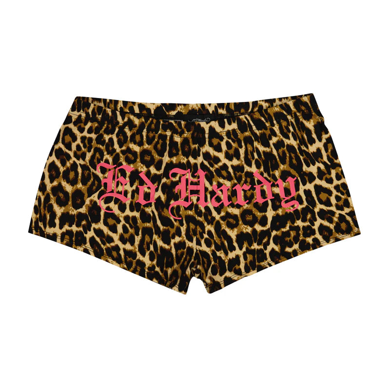 ED HARDY Leopard Booty Shorts