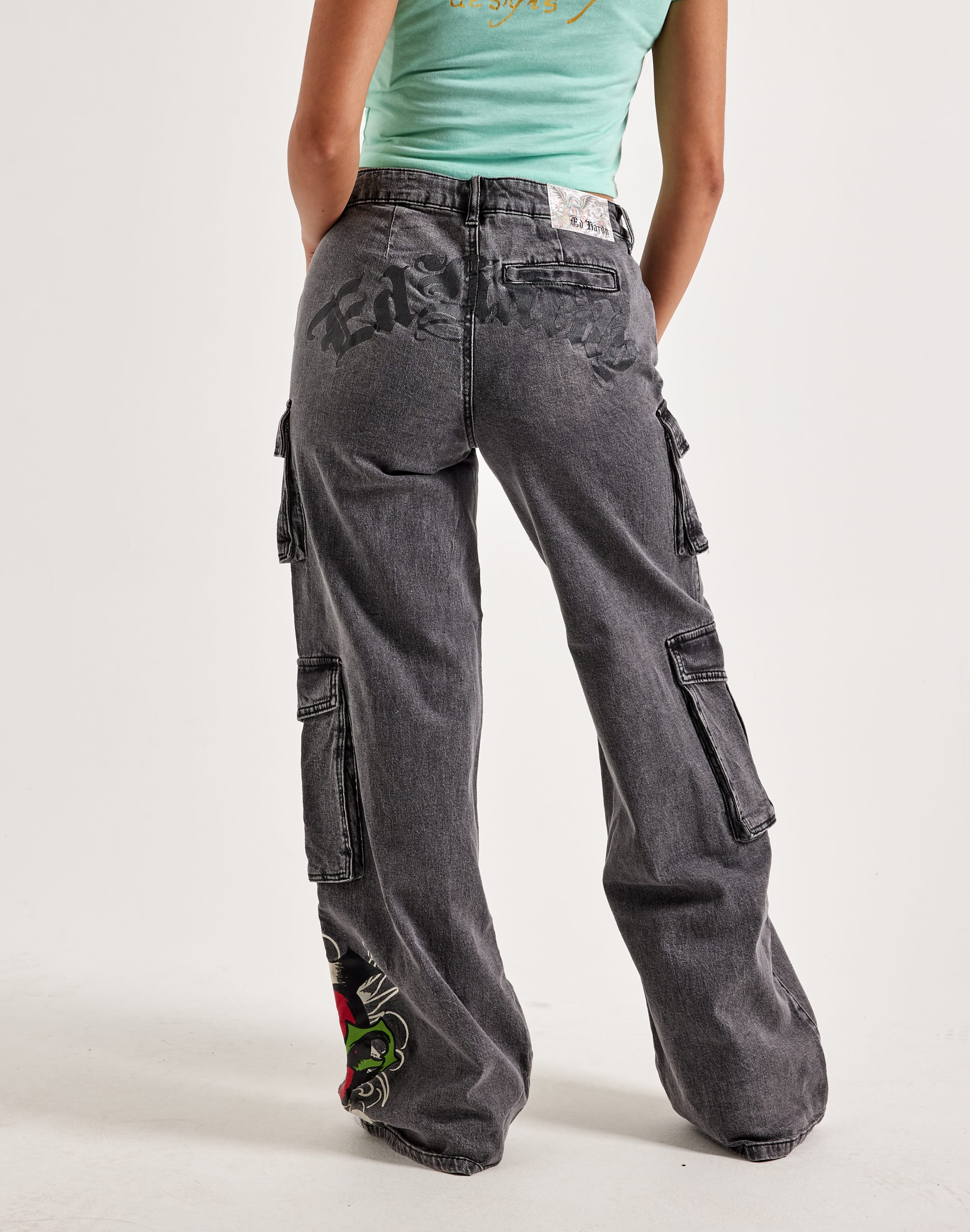 ED HARDY Sacred Heart Cargo Jeans