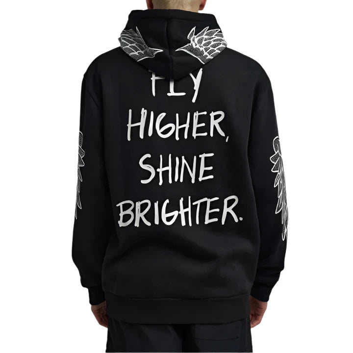 REASON Fly Higher Rhinestone Hoodie