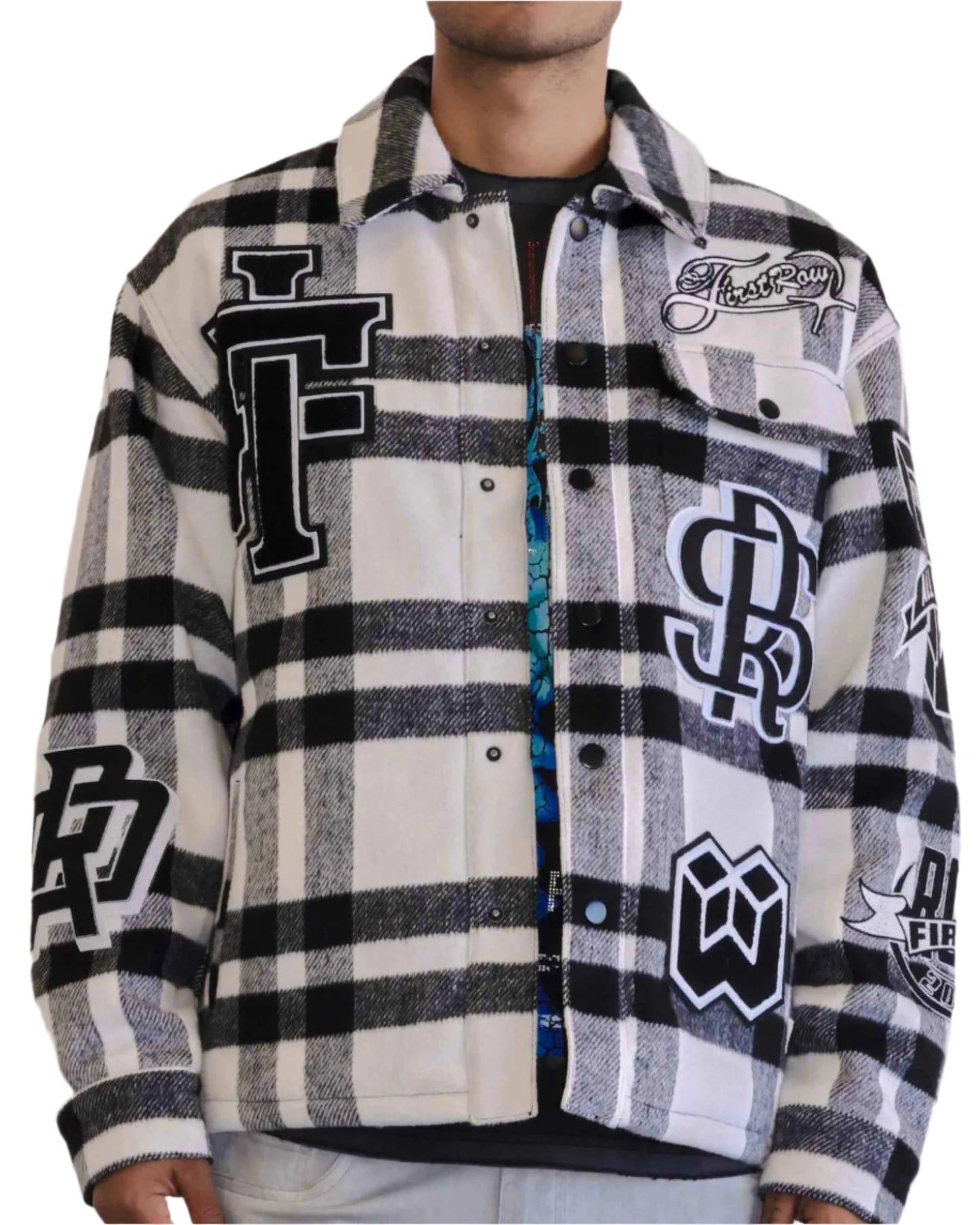 FIRST ROW All Over Logo Multi Patches Jacket