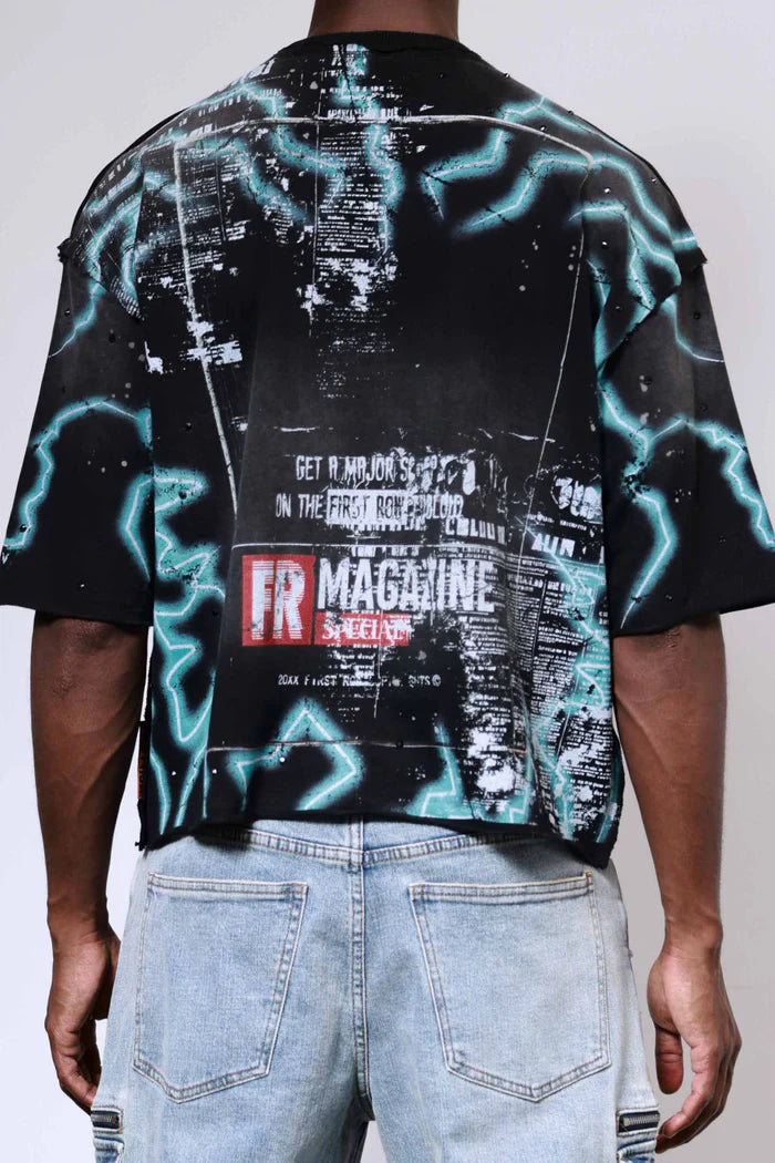 FIRST ROW Breaking News Human No Longer Cropped Tee