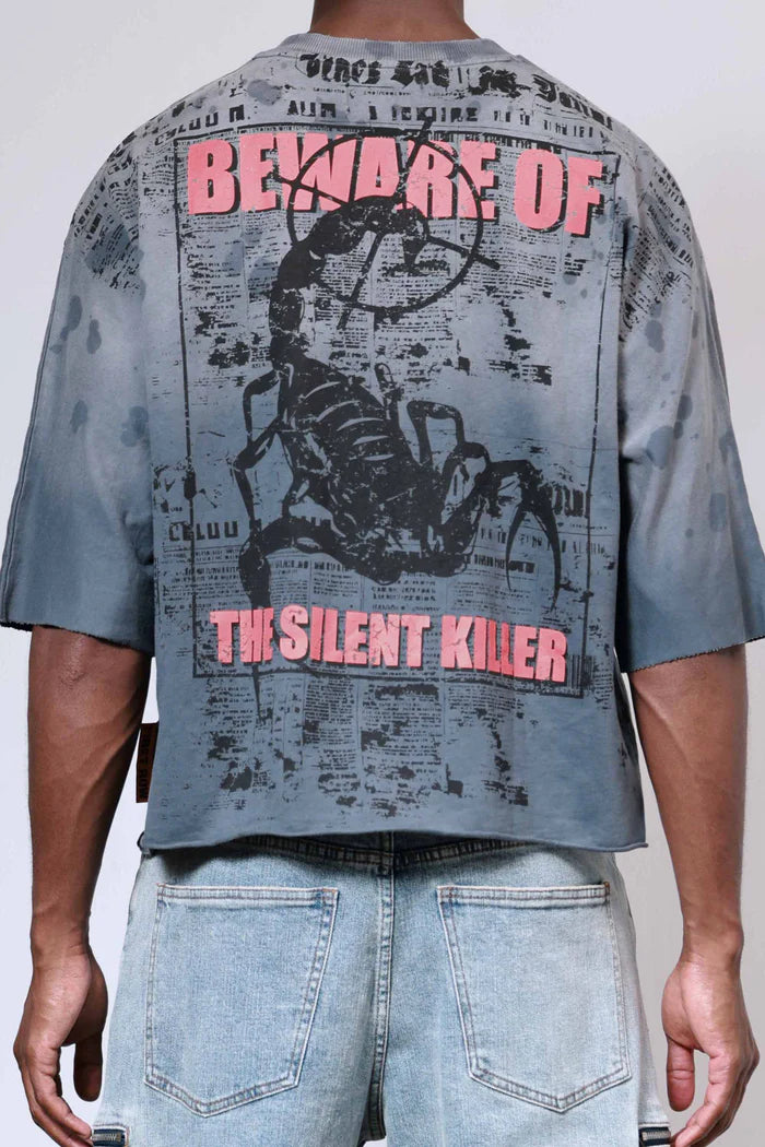 FIRST ROW Breaking News Venom Kills Cropped Tee